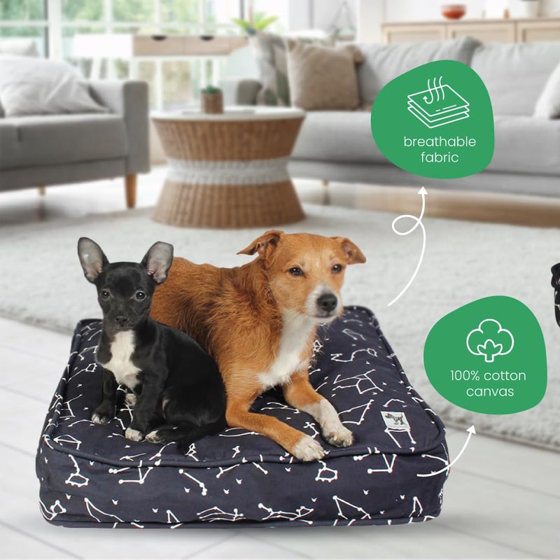 Molly Mutt Small Dog Bed Cover -Rocketman Print - Measures 22â€x27â€x5â€™â€™ - 100% Cotton - Durable - Breathable - Sustainable - Machine Washable Dog Bed Cover - Image 4